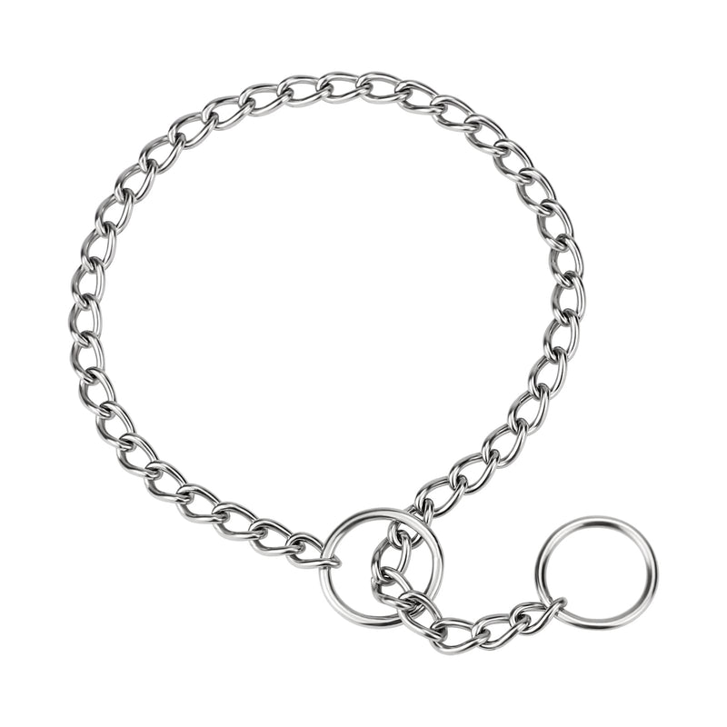 TagME Chain Choke Training Collar for Dogs, 14.2 in, 2.0 mm PUPPY SMALL (14.2 in x 2 mm) - PawsPlanet Australia