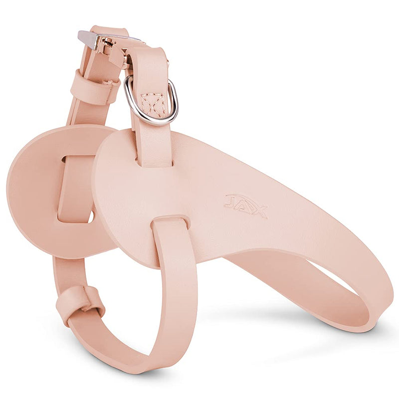 Fashionable Microfiber Leather Dog Harness -[X903] Escape Proof Dog Easy On Easy Off Soft Waterproof Harness with Luxury Durable Golden Hardware Puppy for Litter Small and Middle Small-Chest:12.6~15.7Inch Harness:PeachPink - PawsPlanet Australia