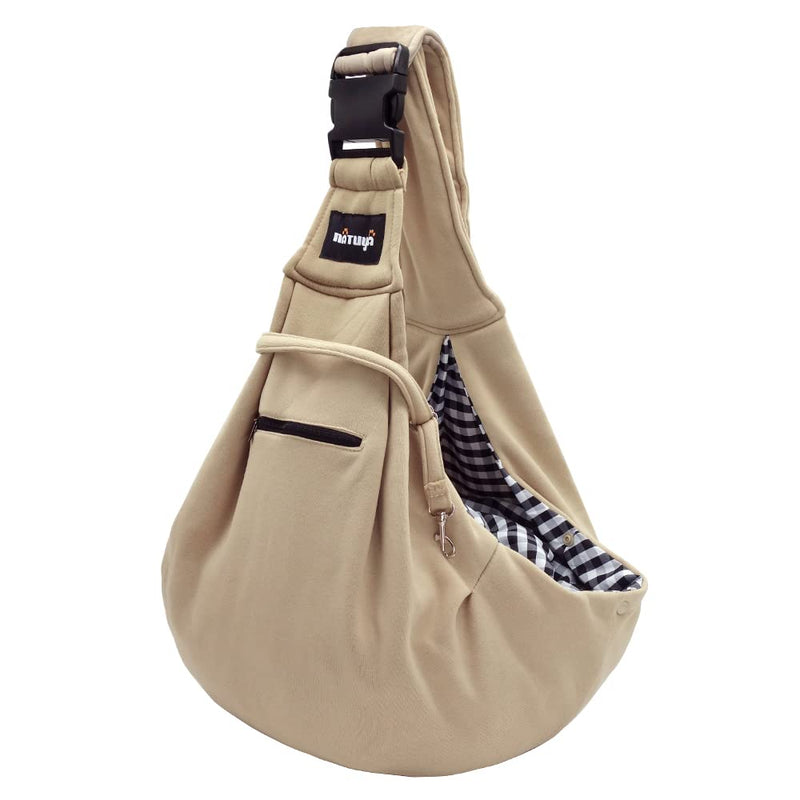 NATUYA Small Dog Carrier Sling Cat Sling,Adjustable Strap Hand Free Pet Puppy for Outdoor Traveling Subway (Apricot) Apricot - PawsPlanet Australia