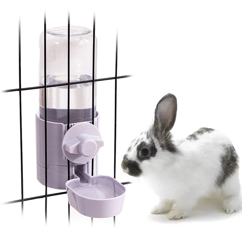 17oz Rabbit Water Bottle, Pet Cage Suspended Water Dispenser, Hanging Automatic Small Pet Water Bowl for Bunny Cat Ferret Purple - PawsPlanet Australia