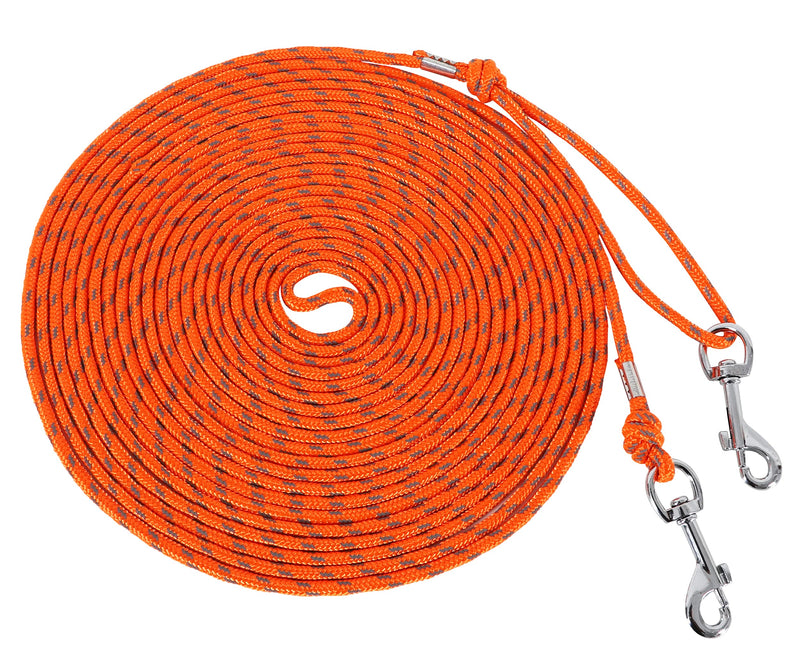 Reflective Cat Leash -50FT Cat Cable Out Escape Proof Walking Leads Yard Long Durable Safe Personalized Extender Leash Traning Play Outdoor for Puppies/Kittens/Rabbits/Small Animals 50FT Orange - PawsPlanet Australia