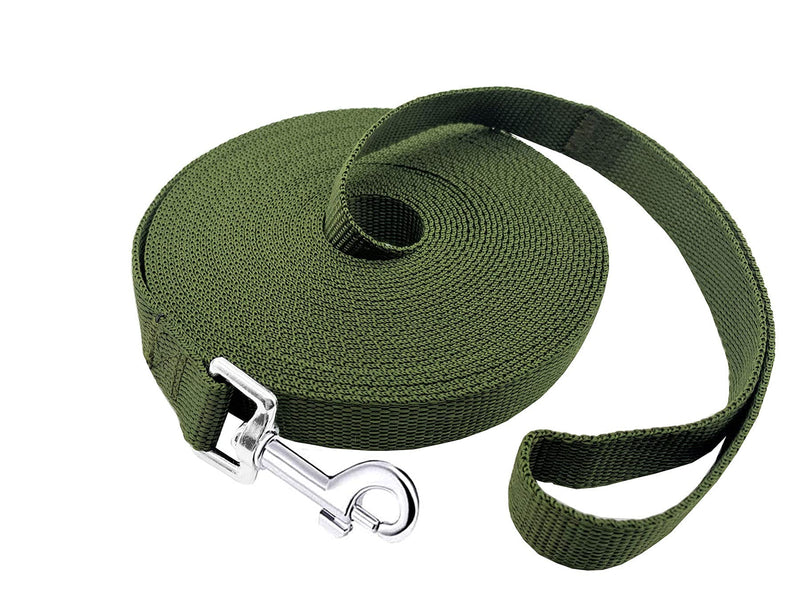 15ft 20ft 30ft 40ft 50ft Long Dog/Puppy Lead Obedience Recall Training Dog Leashes for Small Medium Dogs Camping, Training, Play, or Backyard (30 FT, Green) 30 FT - PawsPlanet Australia