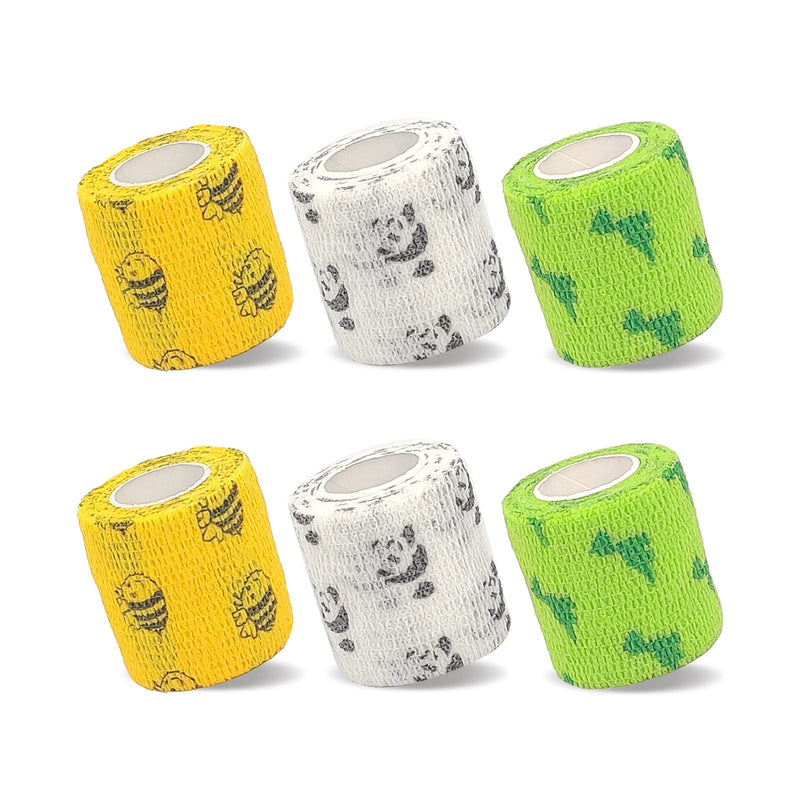 6 Pack Vet Wrap 2 inch for Dogs Horses, Pet Wrap Bandage Self Adhesive, Coban Bandages for Wounds Breathable Non Woven for Dog Cat Horse Pet Animals 2 Inch Animal - PawsPlanet Australia