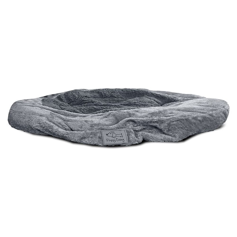 Floppy Dawg Round Bolster Dog Bed Replacement Cover. Fits Best Friends, MixJoy, Focuspet, and PuppBudd, Raised Rim, Pillow Side Models. Machine Washable, Fitted Slip-On. Medium up to 30W. - PawsPlanet Australia