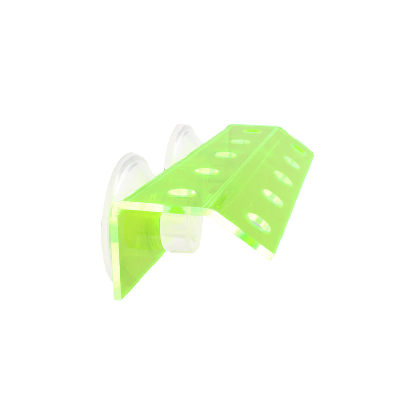 Fluorescent Green Coral Frag Holder Acrylic Coral Rack with Powerful Double Suction Cup Suitable for Household Fish Tanks (10 Plug Holes) - PawsPlanet Australia