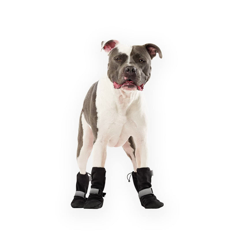 Canada Pooch Dog Winter Boots - Paw Protection, Anti-Slip Dog Shoes with Reflective Strap, Easy On for Small Medium Large Dog Booties - Black, Size 2 - PawsPlanet Australia