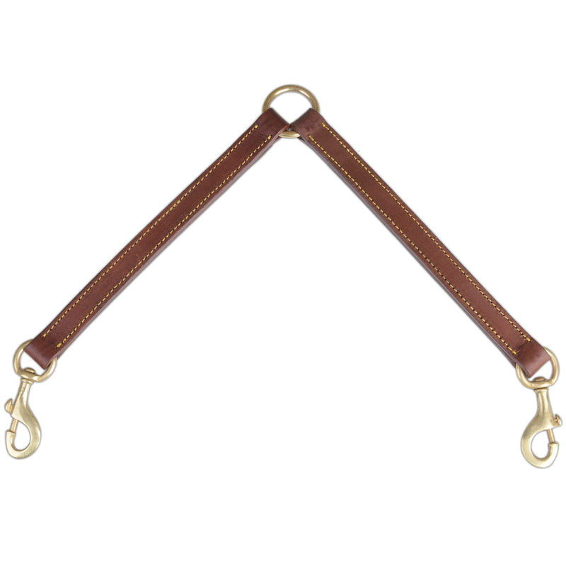 Genuine Leather Coupler for Dog Leash, for Walking 2 Dogs | Multipurpose, Can be Used as Safety Seatbelt Leash in car, Backup Clip for Dog Harness | 20” (Coupler Brown) Coupler Brown - PawsPlanet Australia