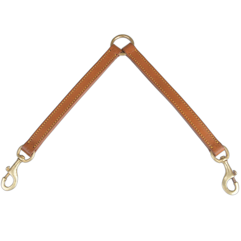 Genuine Leather Coupler for Dog Leash for Walking 2 Dogs | Multipurpose, Can be Used as Safety Seatbelt Leash in car, Backup Clip for Dog Harness | 20” (Coupler Tan) Coupler Tan - PawsPlanet Australia