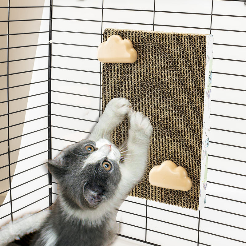 Vertical Cat Scratching Post for Cage, Cage Wall Mounted Cat Scratcher, Cardboard Scratcher 11.8''x7.9''30X20CM - PawsPlanet Australia