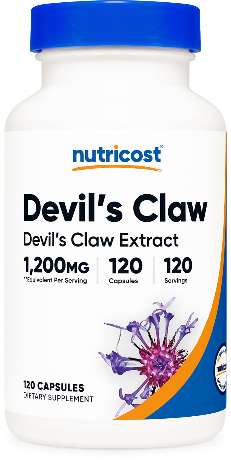 Nutricost Devils Claw Extract 120 Capsules for 120 Servings Per Bottle - Vegetarian, GMO Free and Gluten Free - PawsPlanet Australia