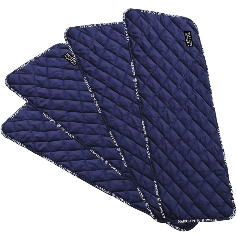 Harrison Howard Medicine-Retaining Shock-Absorbing Pressure Sores Prevention Quilted Leg Wraps for Horse Set of 4-Navy L Large Navy - PawsPlanet Australia