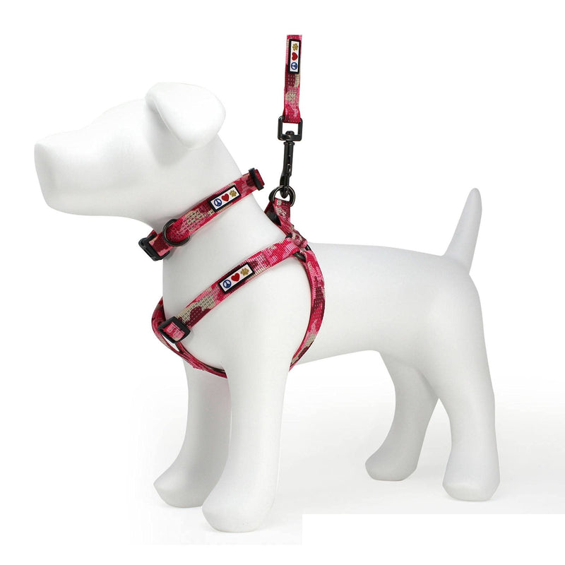 Pawtitas Value Bundle Set | Extra Small Reflective Dog Harness + Extra Small Reflective Dog Collar + Extra Small Reflective Dog Leash – Pink Camo Set - PawsPlanet Australia
