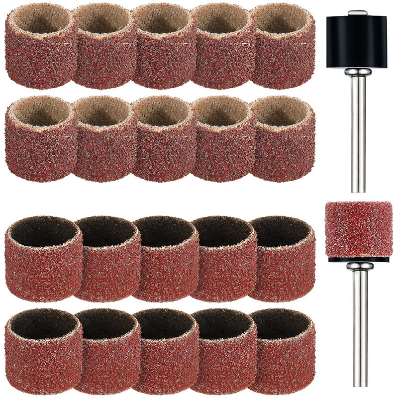 22 Pet Nail Grinder Replacement Kit with Grit Sanding Bands Pet Smoother Claw Care Black Grinding Drums Dog Nail Grinder Replacement Dog Claw Grooming Supplies(1/2 Inch 60 Grit and 100 Grit) 1/2 Inch 60 Grit and 100 Grit - PawsPlanet Australia