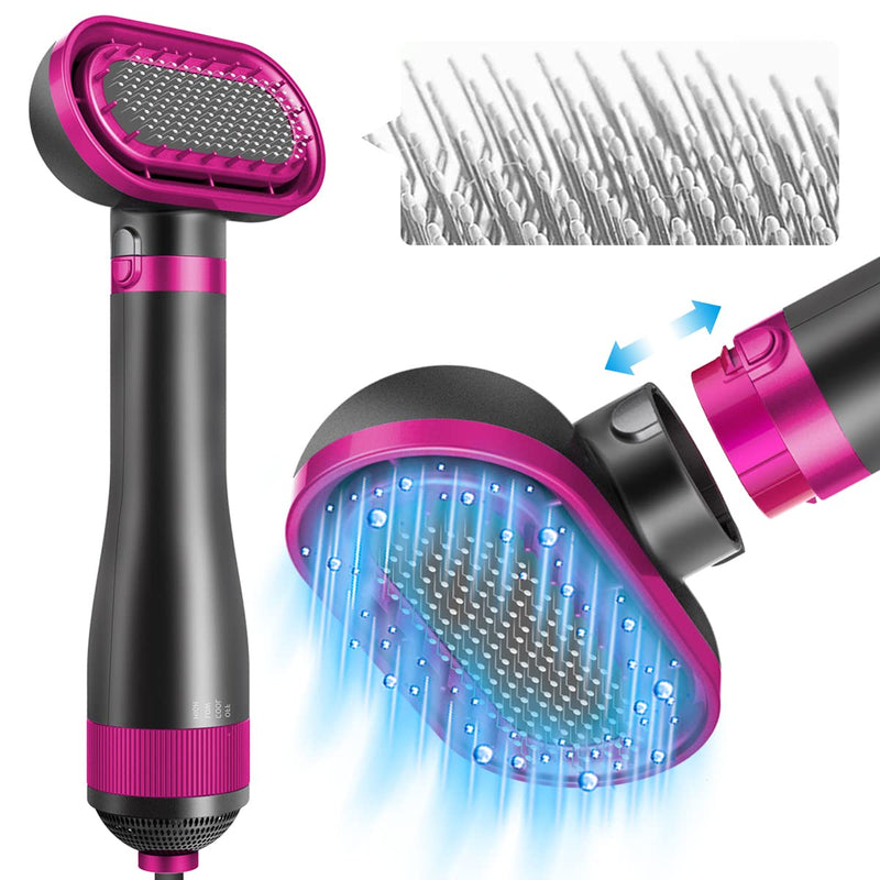 Dog Hair Dryer | 2 in 1 Pet Grooming Hair Dryer Blower with Replaceable Slicker Brush | Adjustable Temperature | Professional Pet Blowing Dryer | for Small and Medium Dogs and Cats - PawsPlanet Australia