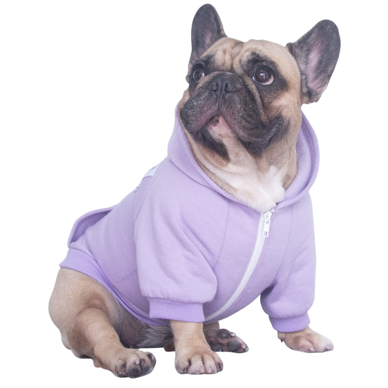 iChoue I am a French Bulldog Clothes Hoodies for Dogs Puppy Frenchie Pug English Boston Terrier Bully Pitbull Sweatshirt Sweater Clothing Cold Weather Winter Coats - Light Purple/Medium Medium (Pack of 1) - PawsPlanet Australia