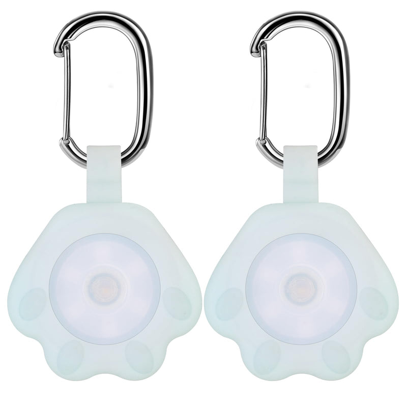 2-Pack Dog Light with USB Rechargeable, Color Changing Collar Light,IP67 Waterproof LED Safety Lights White - PawsPlanet Australia