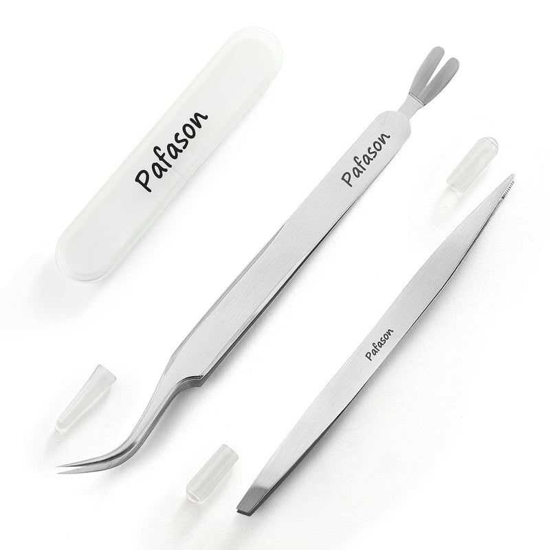 Pafason Stainless Steel Premium Dual-Headed Tick Removal Twister Tweezer Set - Remover for Dogs, Cats and Humans with Storage Case - PawsPlanet Australia