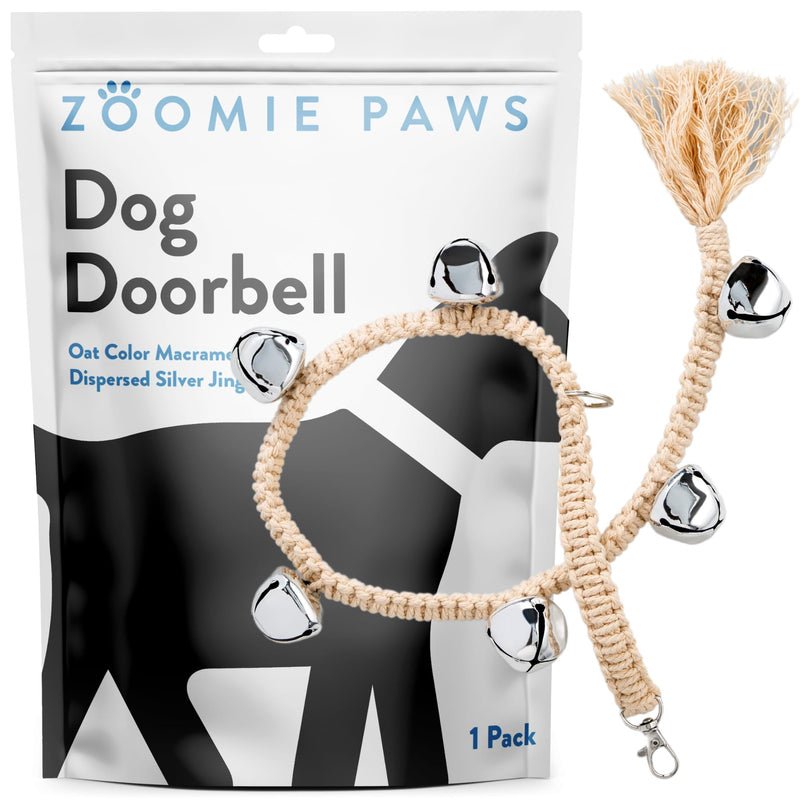 Training Dog Door Bells to Go Outside - Jingle Bells, 1-Pack Silver - PawsPlanet Australia