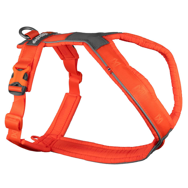 Non-stop dogwear Line Harness 5.0, Padded Dog Harness for Medium Dogs, Made for Hiking, Sport and Everyday Active Life with 3 Leash Clips, Reflectors and Ergonomic Fit Orange, Size 6 - PawsPlanet Australia