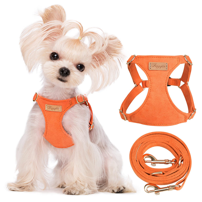 Puppytie No Pull xs Dog Harness with Multifunction Dog Leash,Soft Adjustable No Choke Escape Proof Pet Harness Vest,Orange,XS Orange XS(4.5-11lb? - PawsPlanet Australia