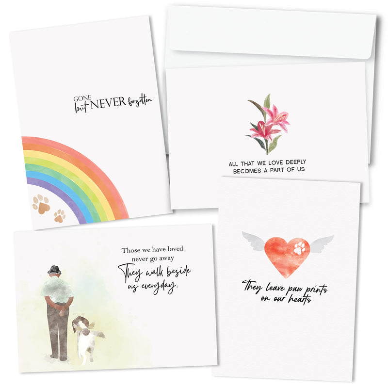 Hat Acrobat Pet Sympathy Card,Set of 24 Cats, Beloved Pets and Dog Sympathy Card with a Short Message and Spare to Send out Your Personal Condolences,Loss of Pet Sympathy Card Set with Envelopes (24) - PawsPlanet Australia