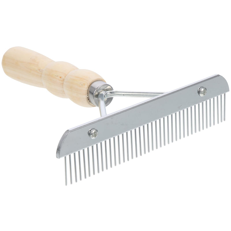 iplusmile Dematting Brush Rake Comb - Gentle Undercoat Scrubber for Horses, Dogs with Shedding Fur, and Pet Grooming, Wood Handle - PawsPlanet Australia