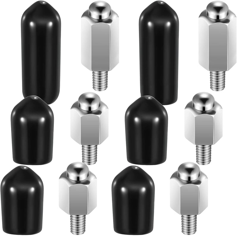 Hotop 12 Pcs Extra Contact Points Replacement Part for Dog Training Collars Pet Shock Collar Replacement Prongs with Conductive Rubber Caps for Dog Training Collar Replacement Parts (6 Pairs) - PawsPlanet Australia