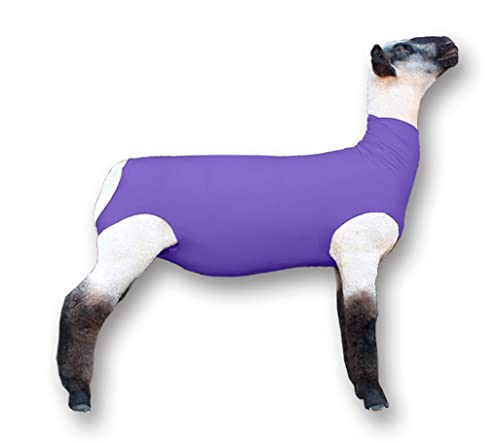 Show Pro Purple Spandex Lamb Tube for Show Sheep & Lamb - Show Livestock Supplies: Sheep Covers & Blankets Large - PawsPlanet Australia