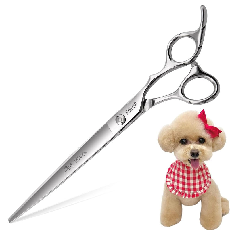 Straight Dog Grooming Scissors 8.0'' Professional Pet Grooming Shears for Thick Coat Medium Large Dog Cat (8.0 In, Straight) 8.0 inch - PawsPlanet Australia