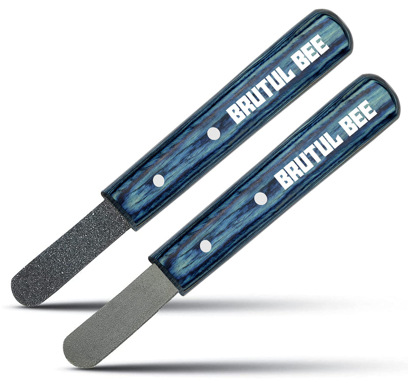 Bee Stripping Metal Stone Diamond Edged for Dogs, Cats & Pets with Wooden Handle (BLUE) BLUE - PawsPlanet Australia