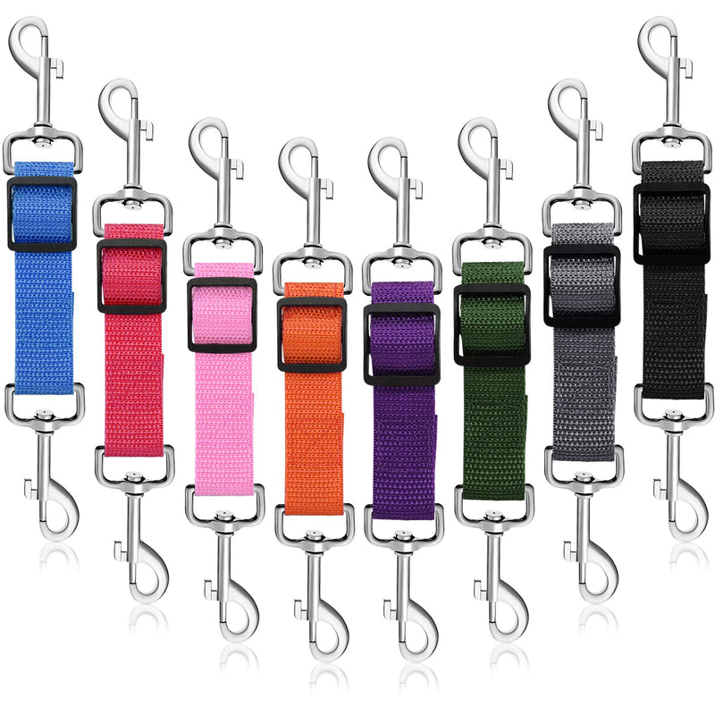 Saintrygo 8 Pieces Dog Collar Clip Prong Collar Safety Clip Adjustable Nylon Backup Harness Connector, Double Ended Backup Clasp for Dog Harness Pet(Cute Colors) Cute Colors - PawsPlanet Australia