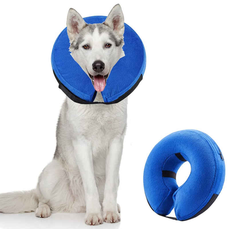 Soft Dog Recovery Collar, Protective Inflatable Pet Cone for Dogs and Cats After Surgery, Prevent Pets from Biting & Scratching (X-Large) X-Large - PawsPlanet Australia