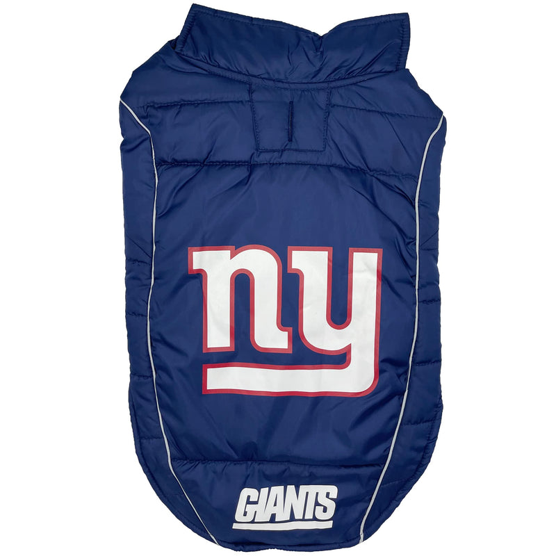 NFL New York Giants Puffer Vest for Dogs & Cats, Size Large. Warm, Cozy, and Waterproof Dog Coat, for Small and Large Dogs/Cats. Best NFL Licensed PET Warming Sports Jacket - PawsPlanet Australia