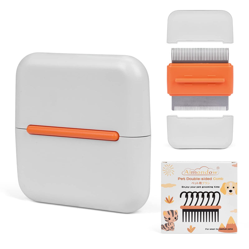 Aimondow Cat Comb, Dog Massage Removal Brush for Deshedding Grooming Comb, Portable Cat Brush for Short Long Haired Cats Dogs Puppy Kitten Rabbit, Remove Matted Tangled Fur Loose Hair - PawsPlanet Australia