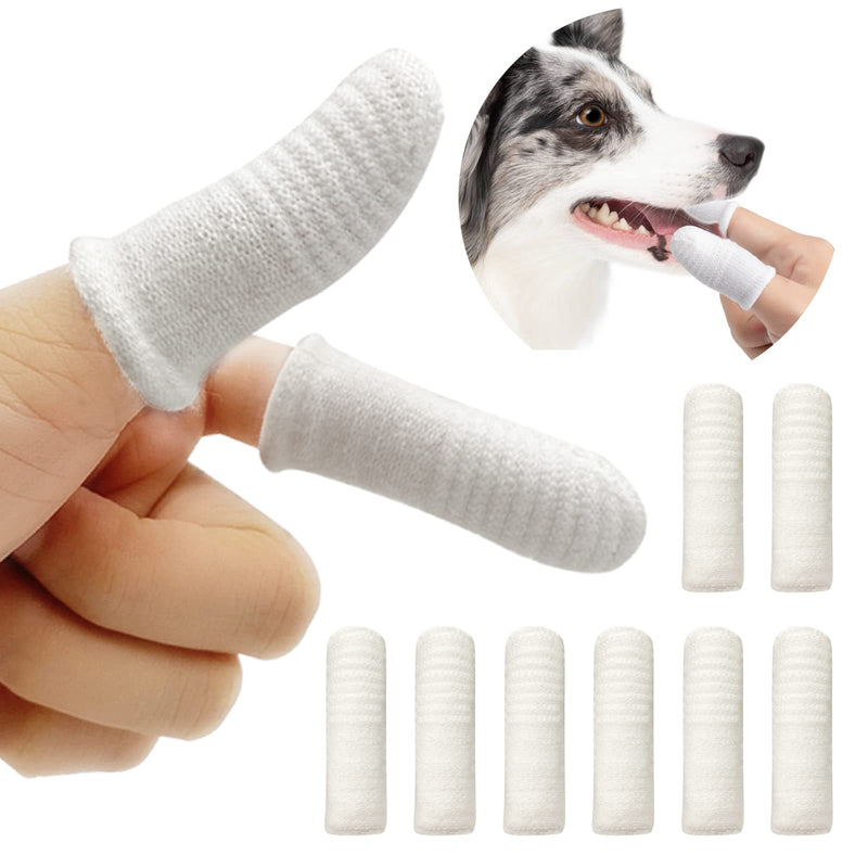 Dog Toothbrush Cat Toothbrush Fingers Toothbrushs for Dog Cat 8 Pack Dog Tooth Brushing Kit Teeth Cleaning, Suitable for Small Pets, Cat and Dog Dental Care, 1 Set for 2 Fingers, Includes 4 Sets White