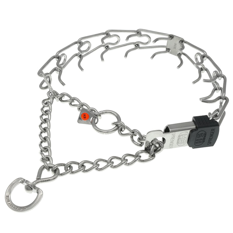 Herm Sprenger Stainless Steel Dog Collar with Quick Release ClicLock Buckle for Small Medium Large Dogs Training Collar for Dogs Made in Germany (23in x 3.2mm) 23in x 3.2mm (neck size up to 19in) - PawsPlanet Australia