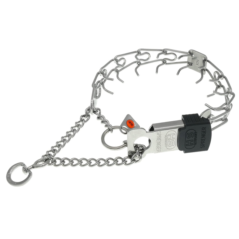 Herm Sprenger Dog Training Prong Collar with Quick Release ClicLock Buckle for Small Medium Large Dogs Stainless Steel Collar for Dogs Made in Germany (16in x 2.25mm) 16in x 2.25mm (neck size up to 13in) - PawsPlanet Australia