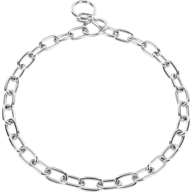 Herm Sprenger Chrome Plated Steel Fur Saver Dog Collar with Medium Link Professional Training Collar for Small Medium Large Dogs Correction Slip Chain Made in Germany (23 inches (59 cm)) 23 inches (59 cm) - PawsPlanet Australia