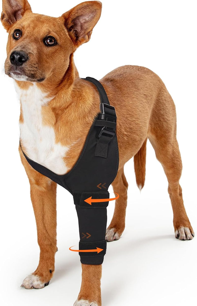 Dog Canine K9 Shoulder Elbow Callus Pain Relief Brace - Hot Spot Hygroma Hotspot Wound Chewing Protector Wrap For Arthritis, Sprained, Injured Joints Vet Approved - Large, Right Leg Large - Right Leg - PawsPlanet Australia