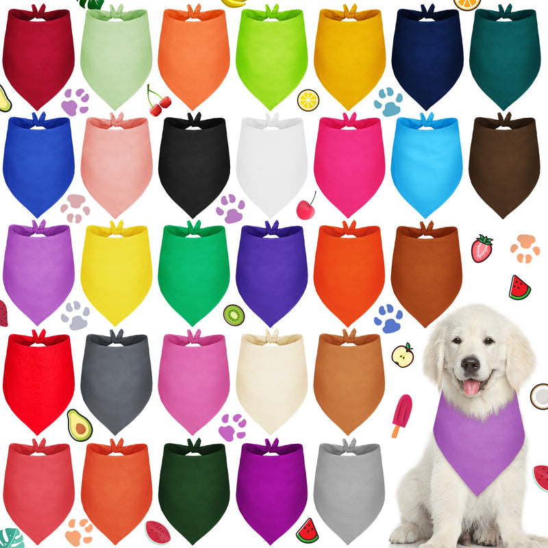 Saintrygo 30 Pcs Dog Bandanas Bulk Sublimation Plain Bandanas Bulk for Christmas Birthday Doggy Heat Transfer Triangle Scarf Washable Adjustable for Small Medium Large Pets Dogs(L) - PawsPlanet Australia