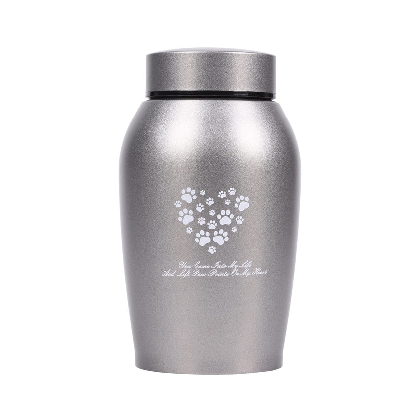 Youdear Memorials Stainless Steel Pet Urns,Premium Urns for Dog and Cat Ashes,Suitable Size Urns for Pet Ashes (Medium, Grey) Medium Gray - PawsPlanet Australia