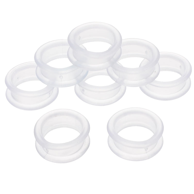 Balacoo 8 Pcs Silicone Scissors Finger Rings, Dog Grooming Shear Finger Ring Thumb Inserts Grips, Soft Pet Grooming Scissors Accessories for Dog Hair Cutting (White) - PawsPlanet Australia