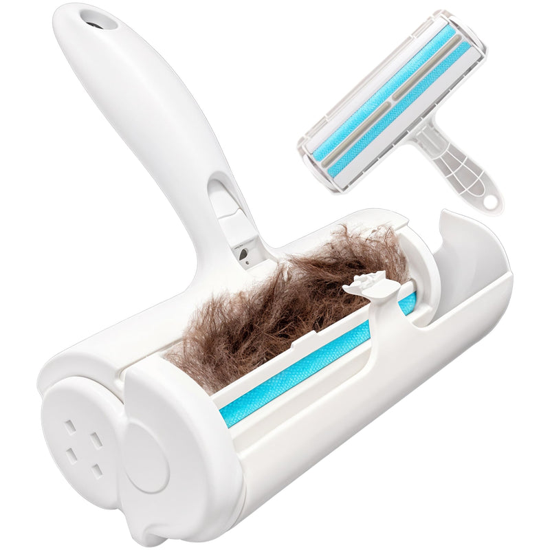 Self-Cleaning Pet Hair Remover Roller with Non Slip Rubber Handle, Dog and Cat Fur Hair Removal Cleaner Tool, Reusable Lint Remover for Clothes, Furniture, Coach Carpet Sofa or Car Seat - PawsPlanet Australia