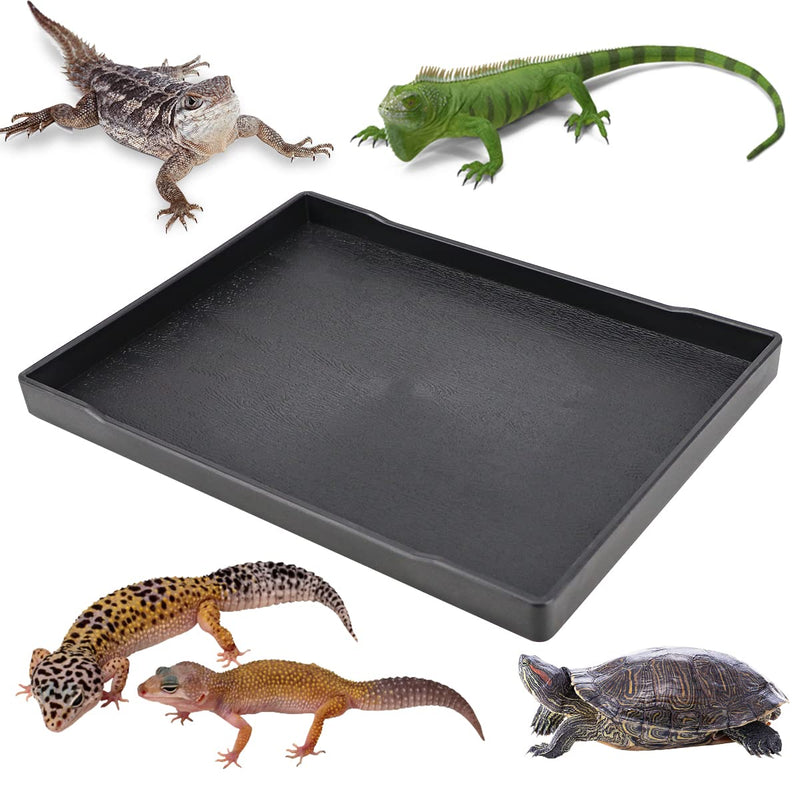 YOLUFER Reptile Food Water Bowl Plate Dish for Tortoise Crawl Pet Drinking and Eating Hallow Water Dish for Reptiles Size3-L - PawsPlanet Australia