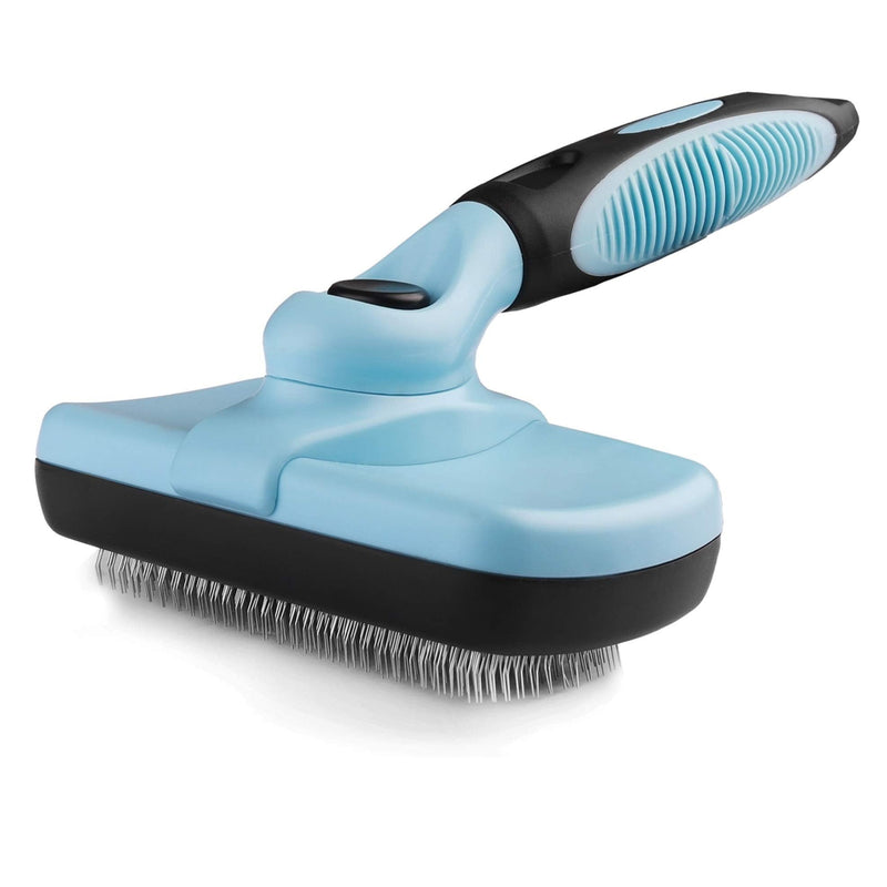 Dog Slicker Brush, Self Cleaning, Shedding and Grooming Tool for Pets, Best Dog Brush with Easily Retractable Bristles to Remove Hair Instantly - PawsPlanet Australia