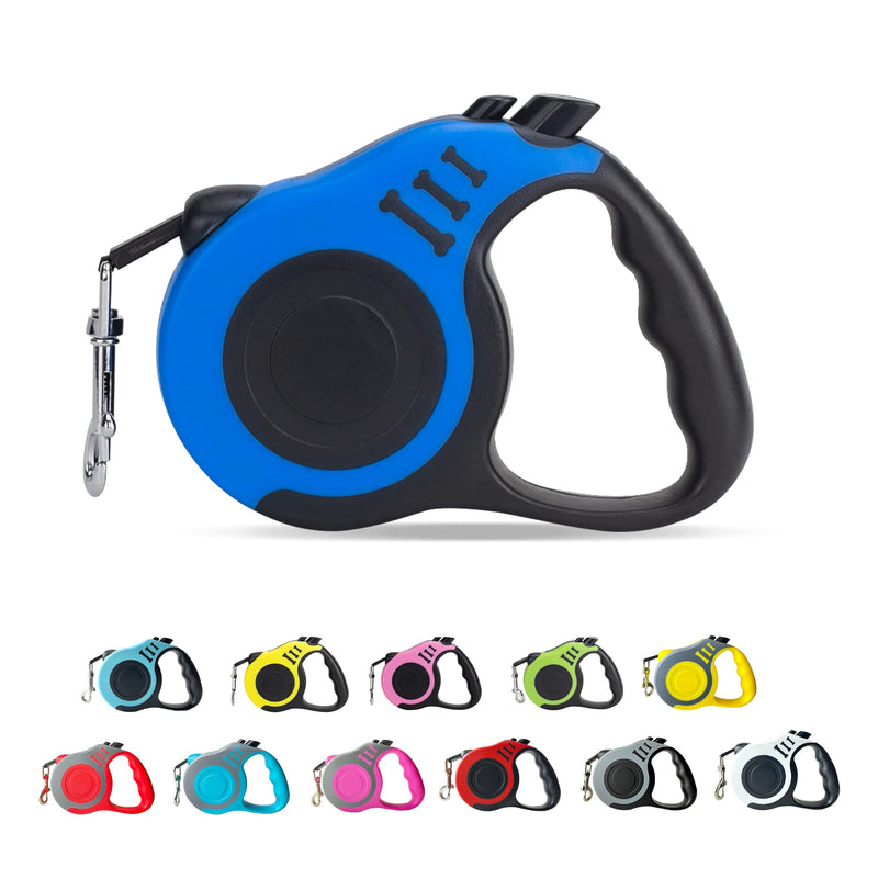 Retractable Dog Leash Automatic Telescopic Tractor Dog Tape, Pet Tape 10/16 FT Durable and Convenient, with Non-Slip Handle, Suitable for Small and Medium-Sized Dogs Blue 10FEET - PawsPlanet Australia
