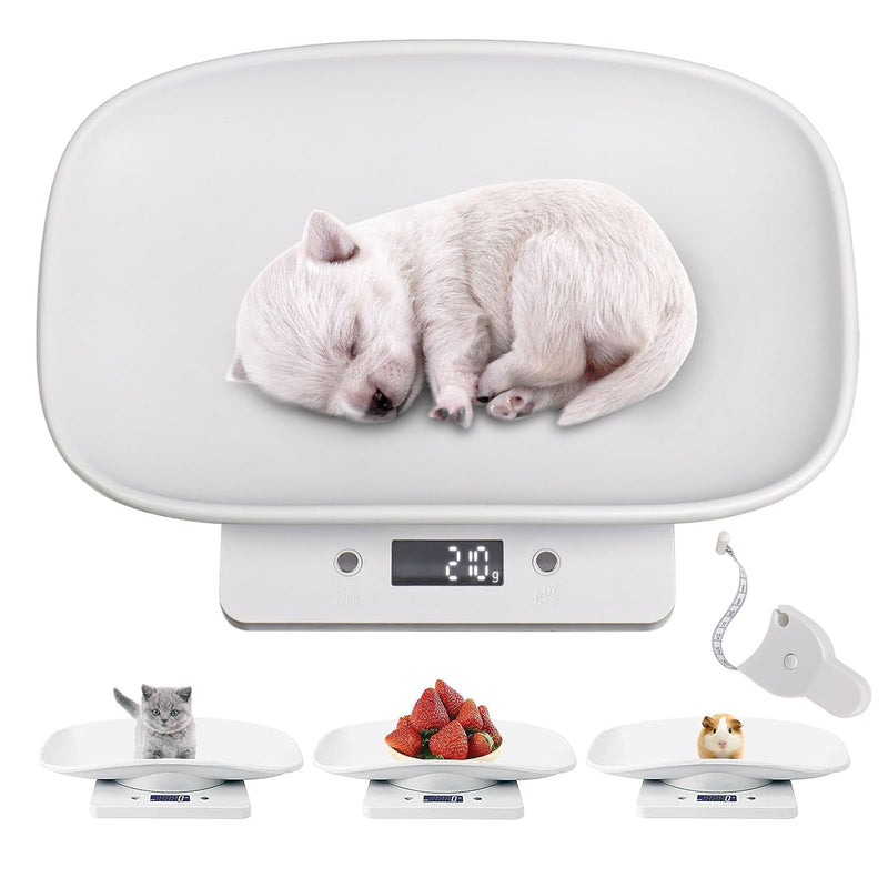 Digital Small Animals Scales for Weighing with Tape Measure, Puppy Whelping Scale Weigh Your Kitten, Rabbit with High Precision, Multifunction Electronic Baby Scales for Small Dogs Cats Crawl Pet Pet Scale&Tape - PawsPlanet Australia