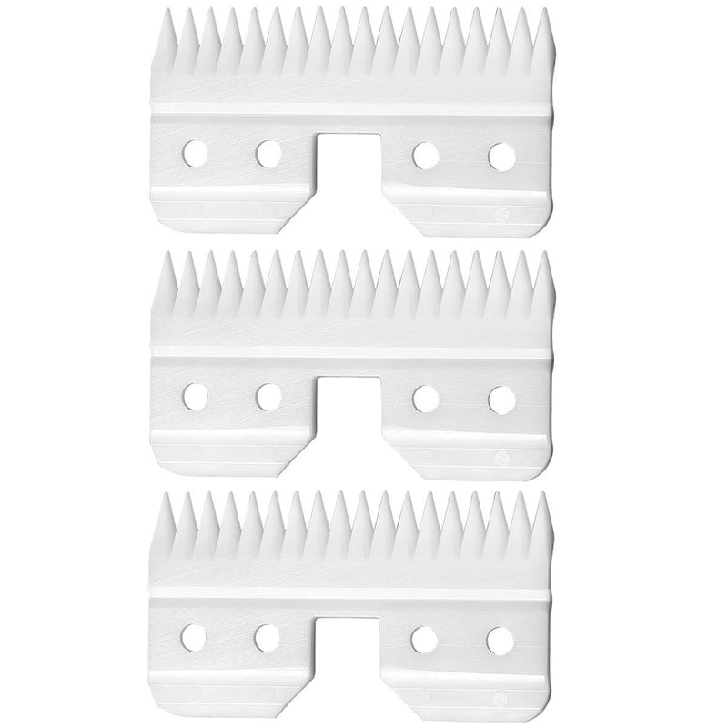 WAHFOX 3pcs Fast Feed Ceramic Blades for Oster Fast Feed Clipper Oster A5 Fast Feed Ceramic Blades Fast Feed Replacement Blade A5 Replacement Blade (3PCS)