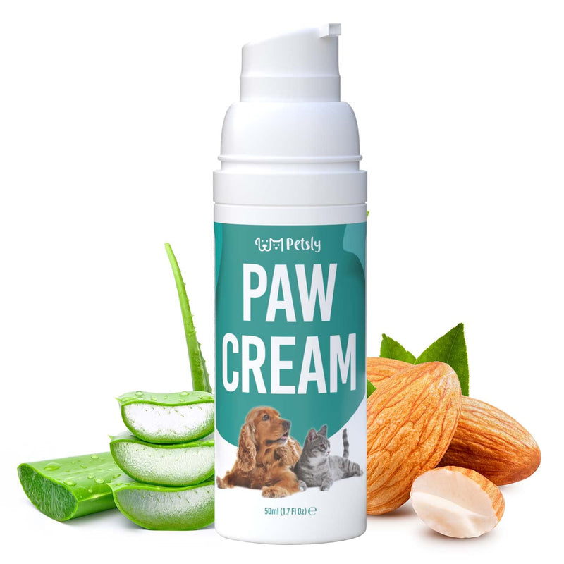 Cat & Dog Paw Balm - Moisturizes, Soothes, Protects Against Snow, Salt, Cracked Paws - 100% Organic & Natural, Fragrance Free, Safe to Lick - Nose and Paw Balm for Dogs - Itch Solution, 1.7 oz - PawsPlanet Australia