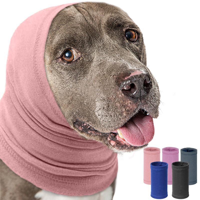 PUMYPOREITY Calming Dog Ears Cover, Dog Ear Muffs Noise Protection, Dog Ear Protection for Anxiety Relief, Dog Calming Hood, Dog Headband for Anxiety, Ear Muffs for Dogs and Cats,Pink,L Large (Pack of 1) Pink - PawsPlanet Australia